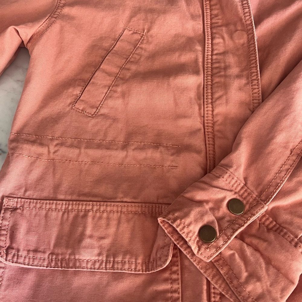 Universal Thread Women's Light Pink Utility Anorak 100% Cotton Barn Jacket Small - Picture 8 of 15